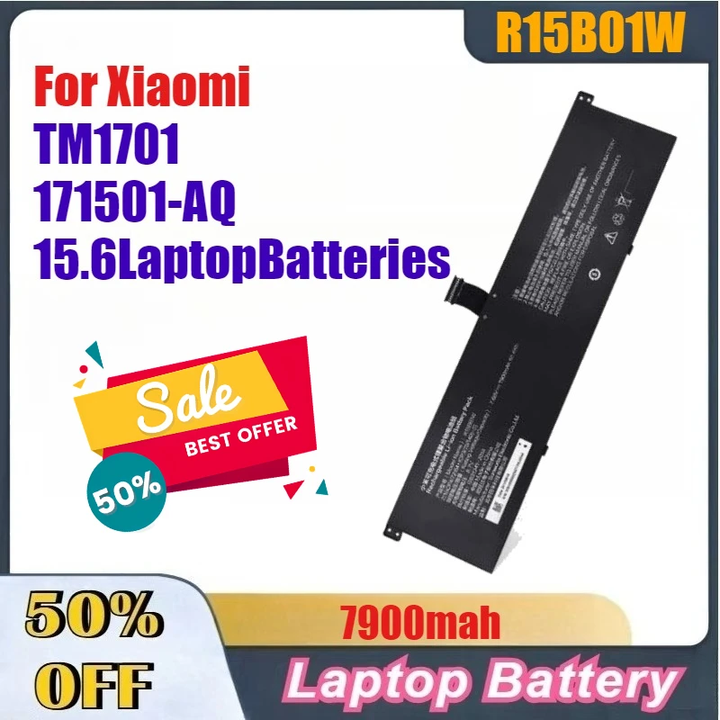 

7900mah R15B01W High-Quality Laptop Battery 7.6V for Xiaomi Pro TM1701 171501-AQ 15.6 Replacement Laptop Batteries