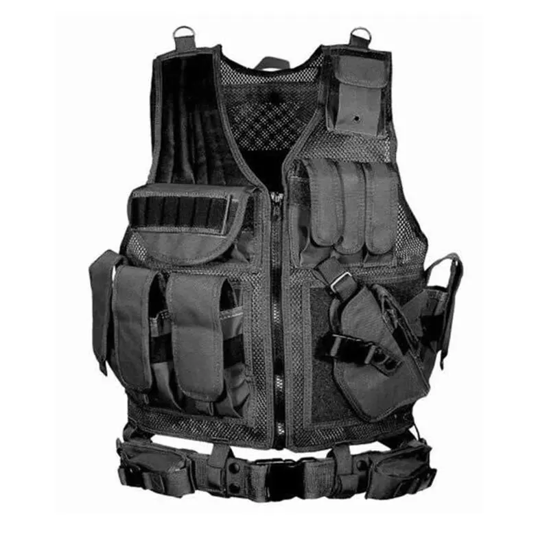 Adjustable Molle Tactical Vest Military Combat Body Armor Vests Security Hunting Army Outdoor CS Game Airsoft Training Jacket