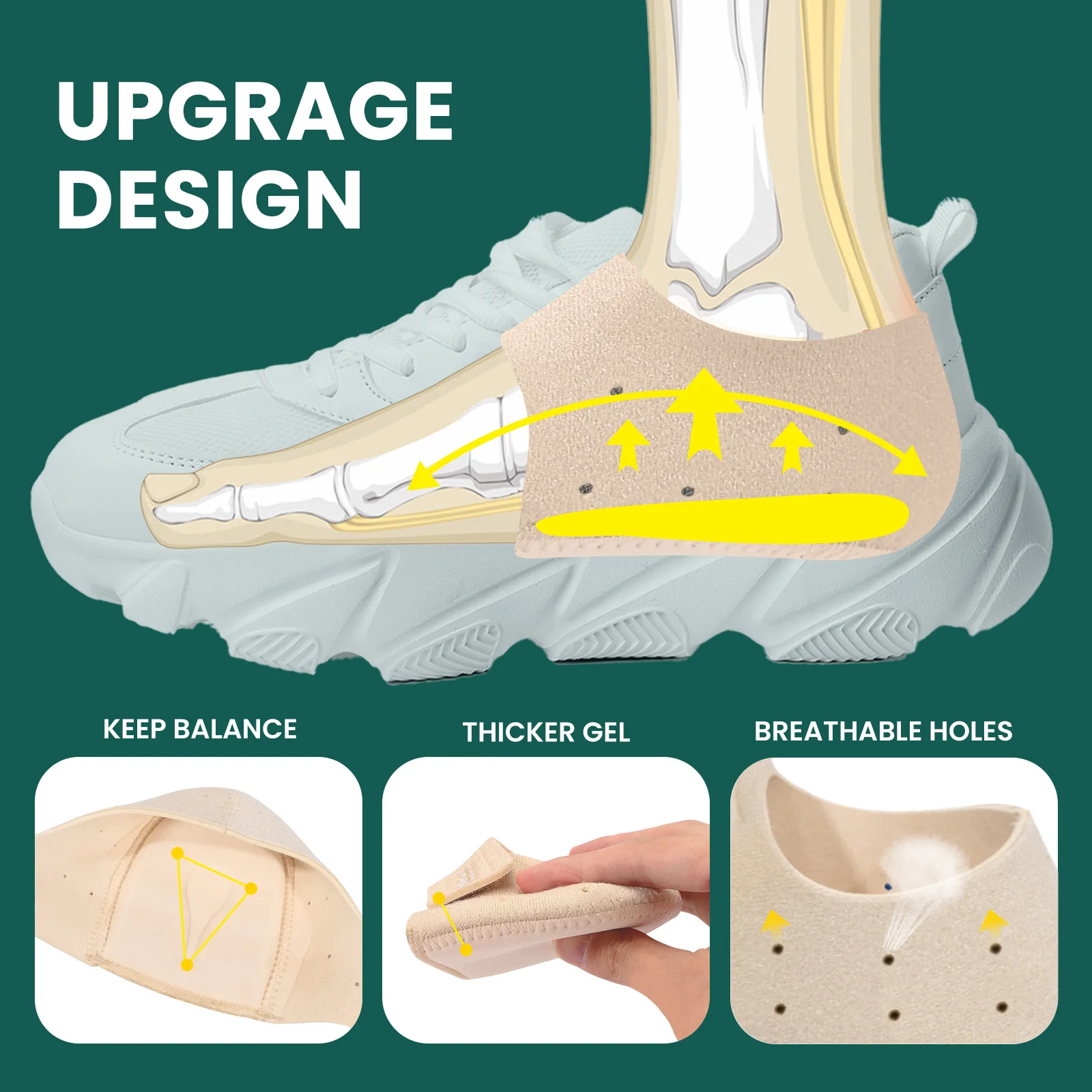 2/4/6Pcs Beige Ferse Schutz Pad Plantarfasziitis Ferse Schutz Fersen Spur Schmerzen Trockenen rissigen Fuß Ferse Unterstützung Kissen Einsatz