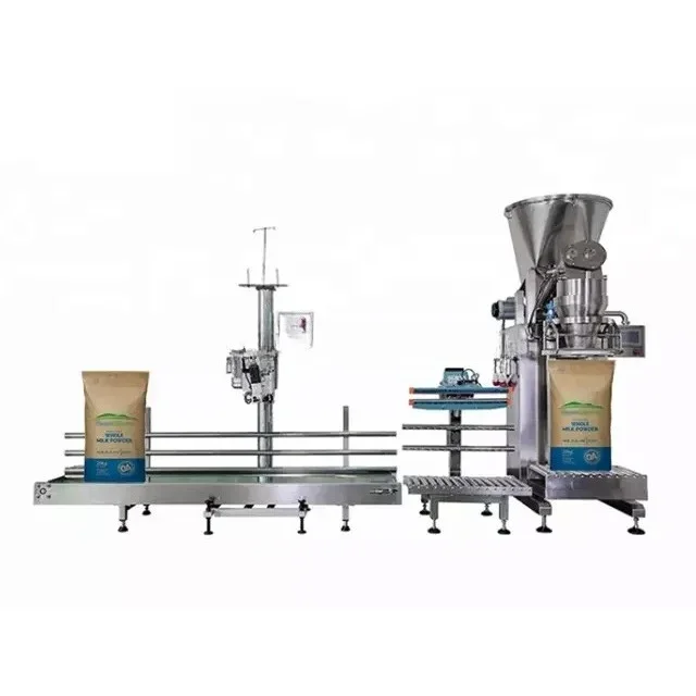Double Auger Open Mouth Big Bag Semi Automatic 10kg 25kg Milk Coffee Powder Packing hine in Stock