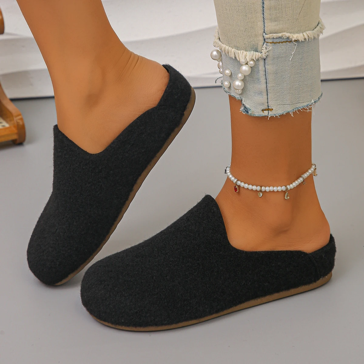 Spring/ Autumn Elegant Round Toe Sexy Casual One-piece Slippers Fashionable Best Selling New Comfortable Plus Size Women's Shoes