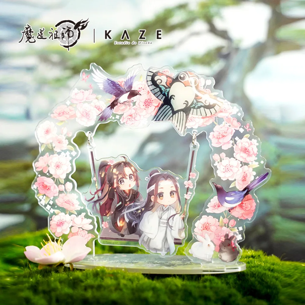 Grandmaster Of Demonic Cultivation Kite Swing Theme Acrylic Stand Model MDZS Wuxian Wangji Laser Colored Paper Badge Brooch Pins