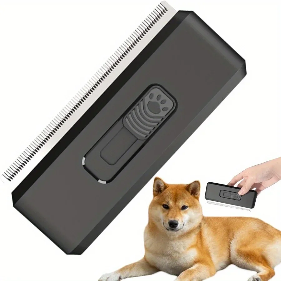 

Portable Pet Grooming Comb Travel Pet Grooming Brush Retractable Shedding Brush with Dense Teeth Pets Grooming Tool for Home