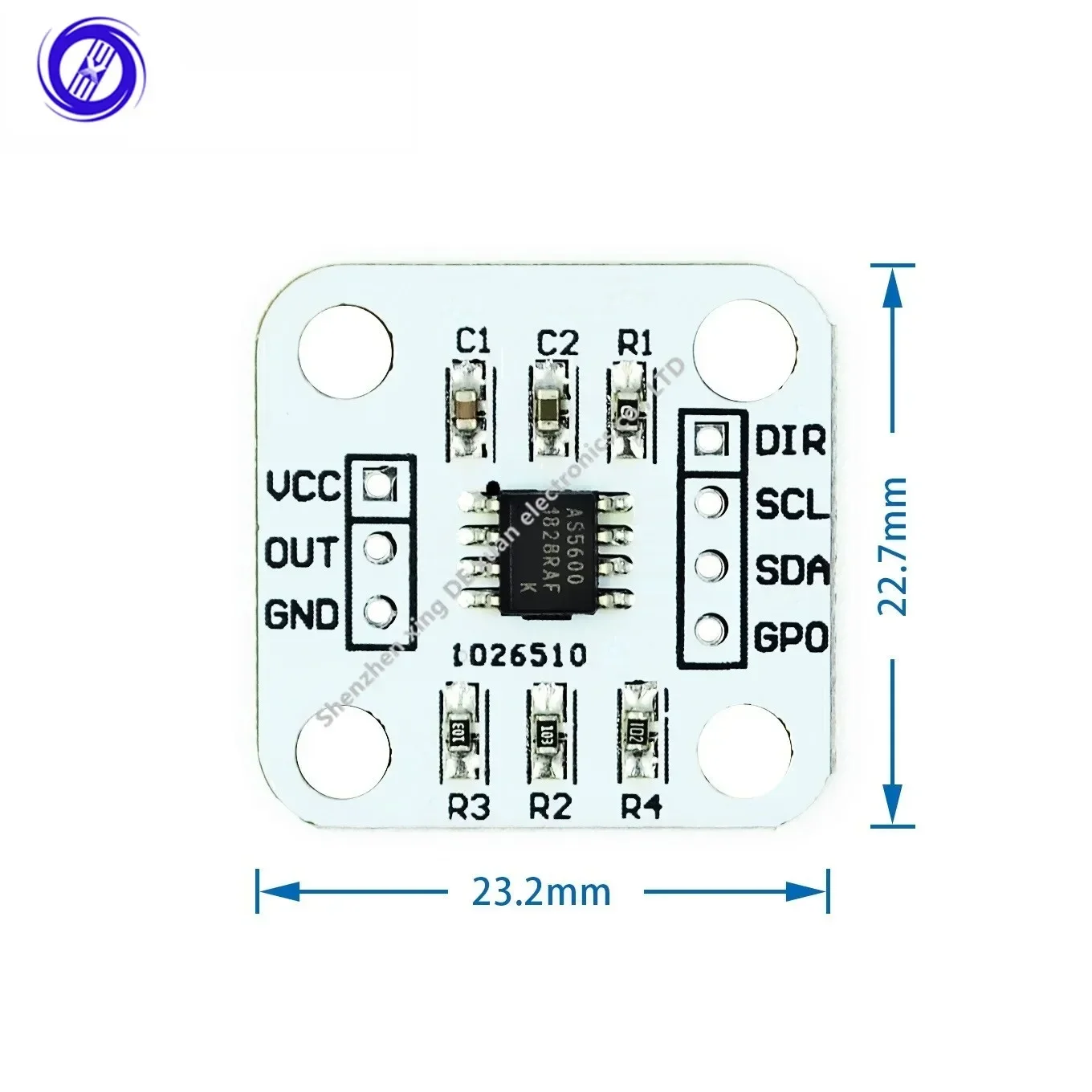 AS5600 magnetic encoder magnetic induction angle measurement sensor module 12bit high precision