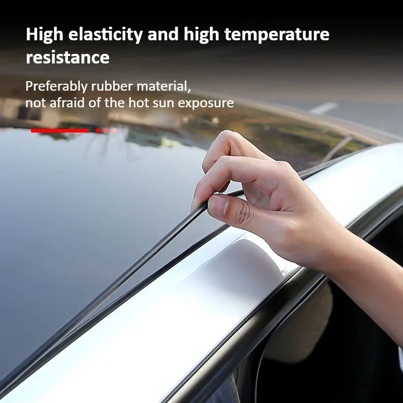 Car Roof Window Sealant Strip for Tesla Model 3/Y/3+ Highland Accessories Sunroof Glass Seal Strip Noise Reduction Seal Strip