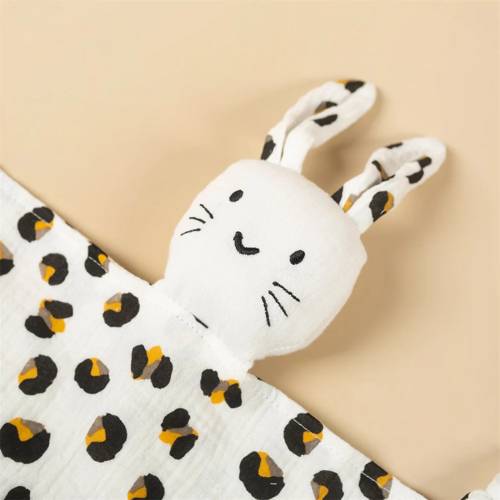 Baby Cotton Muslin Comforter Blanket Soft Newborn Sleeping Dolls Cute Printed Cat Kids Soothe Appease Towel Bibs Saliva Towel