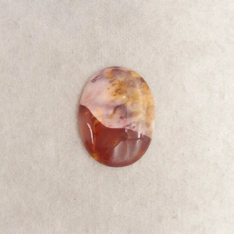 Chohua Jasper Oval Pendant – Natural Multicolor Gemstone with Blended Patterns for Artisanal Rustic Jewelry 41x32x6mm-9.7g