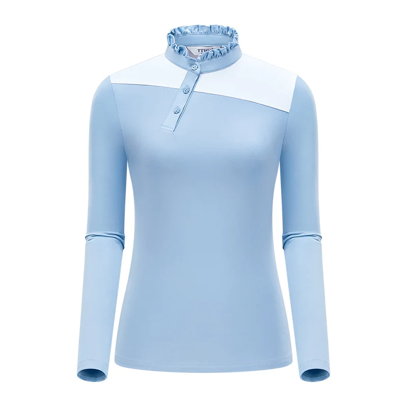 TTYGJ 2023 golf wear Woman clothing Slim Fit Shaping Top Outdoor UV Resistant Elastic Quick Drying Long Sleeve Sports T-shirt