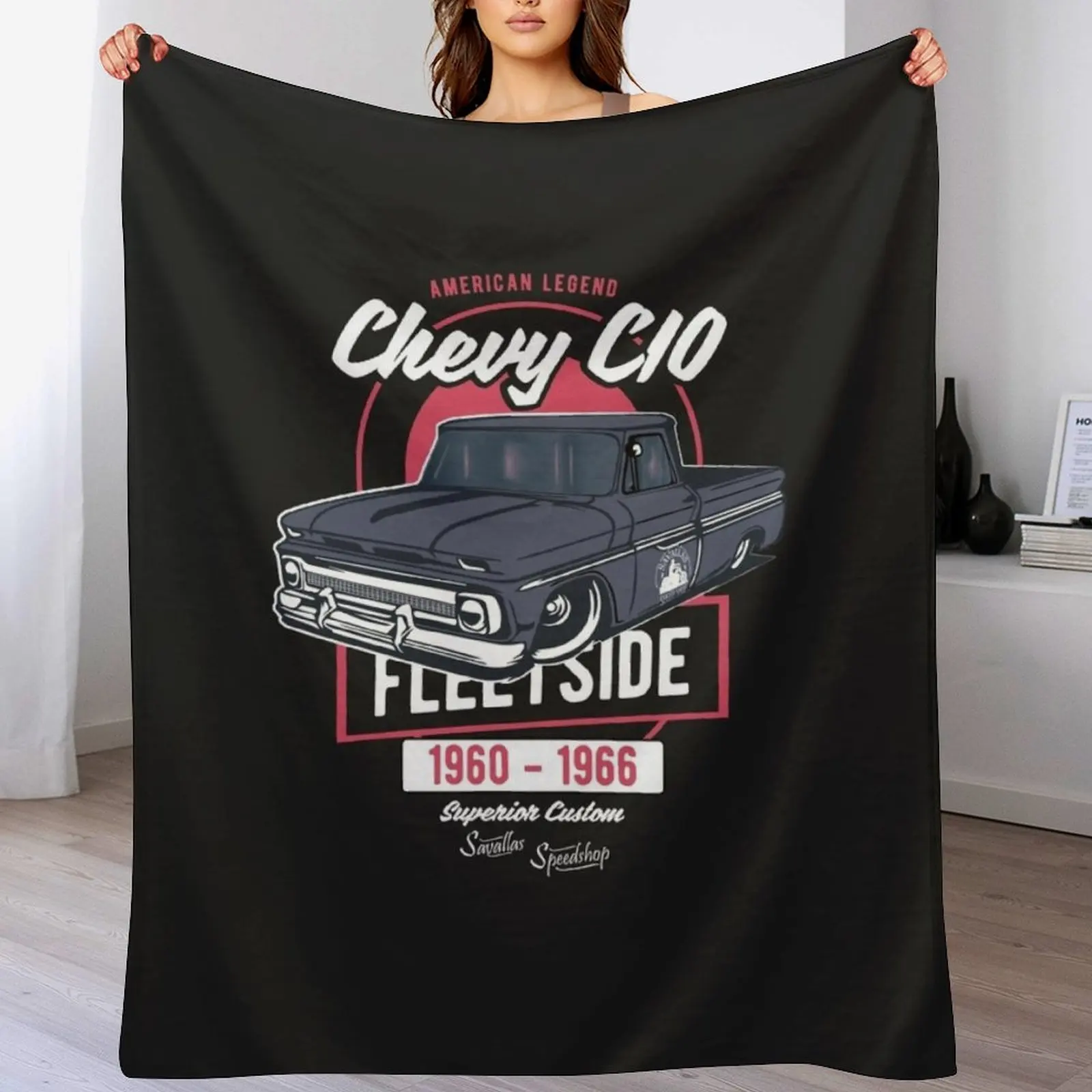 

Chevy C10 - American Legend Throw Blanket Plush Comforter Blankets