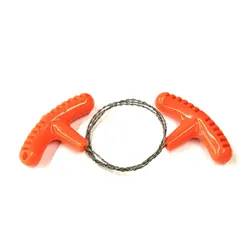 Baixiang New Outdoor PP Handle Mini Pocket Saw Camping Survival Wire Saw Stainless Steel Wire Saw Water Grass Saw