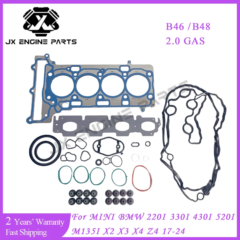 B46 B48 Engine Rebuild Kit Full Gasket Set For BMW 2.0 220I 330i 420i 430i 520i 530i 740E X1 X2 X3 X4 MINI 2.0L B46B20 B48B20