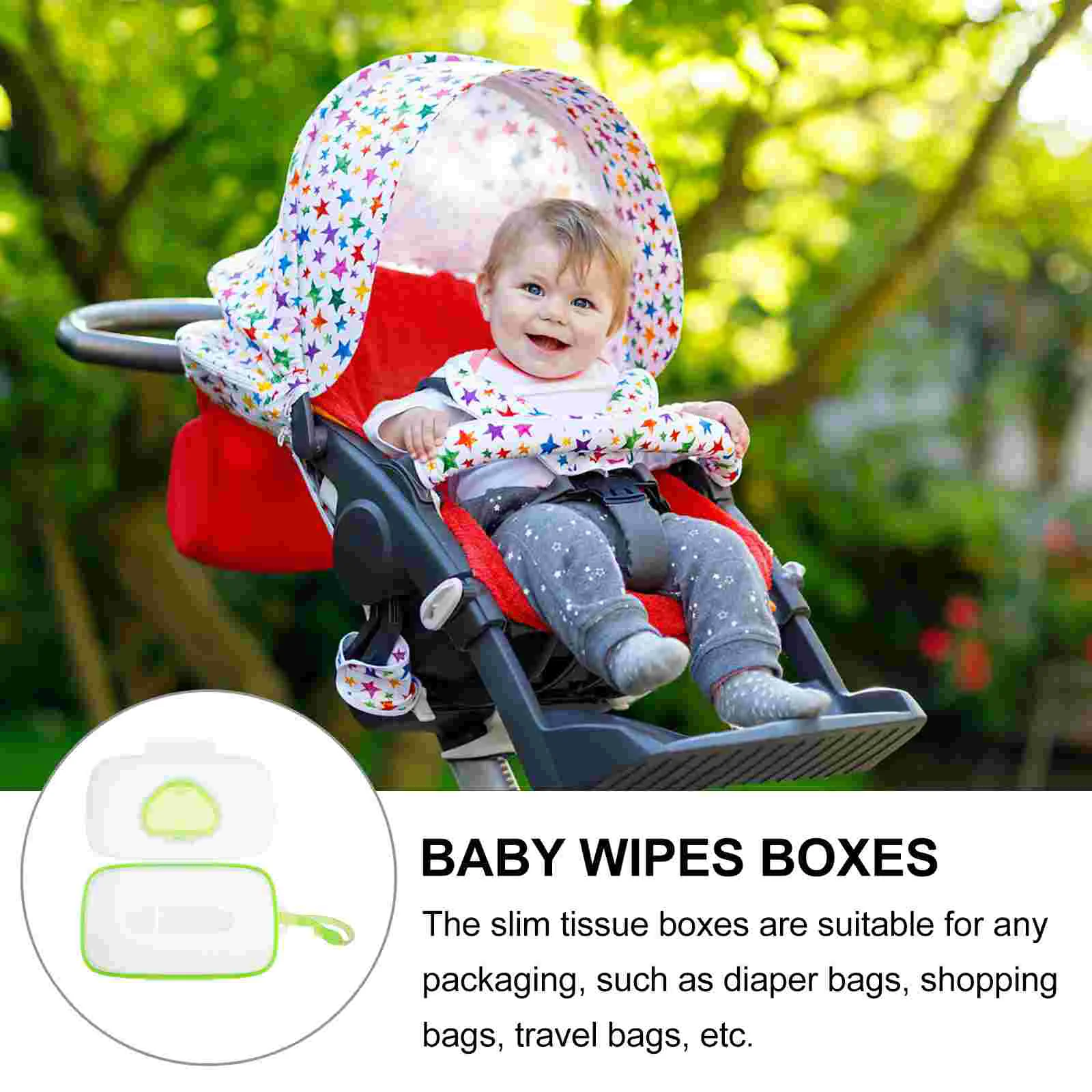 Love Wet Tissue Box Hanging Case Portable Outdoor Storage Holder Baby Crib