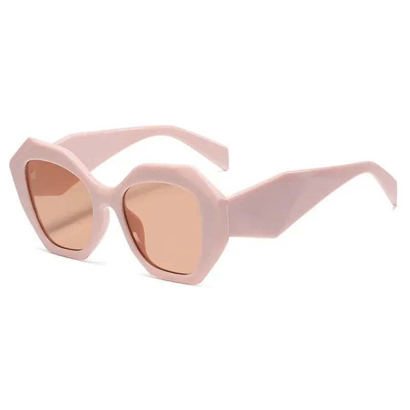 Gafas de sol de polígono Irregular para mujer, estilo occidental, protección UV400 para viajes y conducción, diseñador de lujo personalizado