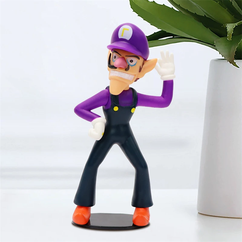 Kawaii Mario Bros Princess Peach Bowser Action Figures Toys Cute Bowser Jr. Anime Waluigi Pauline Anime Figure PVC Model Dolls