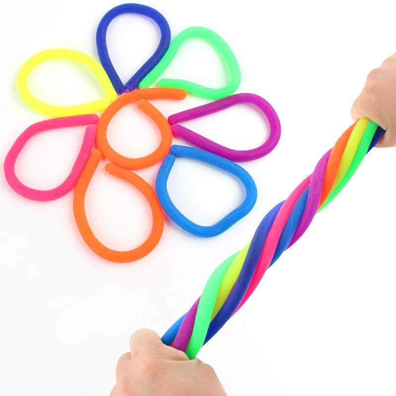 120/60PCS Fidget Stretchy Noodles Sensory Toys For Kids Children Birthday Gifts Party Favors Carnival Treasure Classroom Prizes