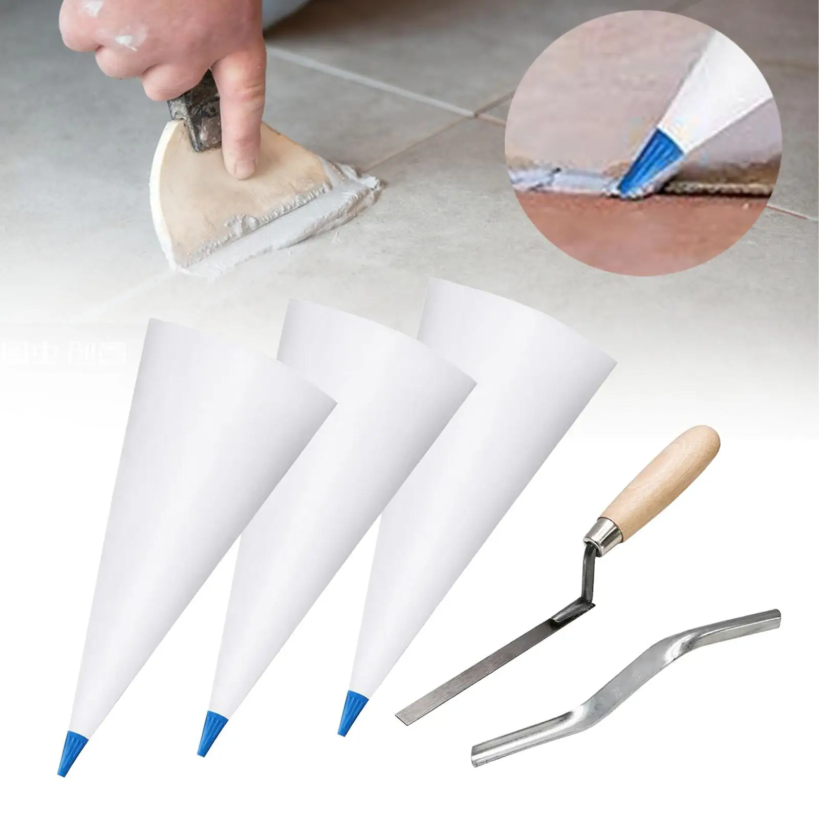 Tile Grout Bag Masonry Tools Tuck Pointers Mortar Bag for Mortar Cement Tile