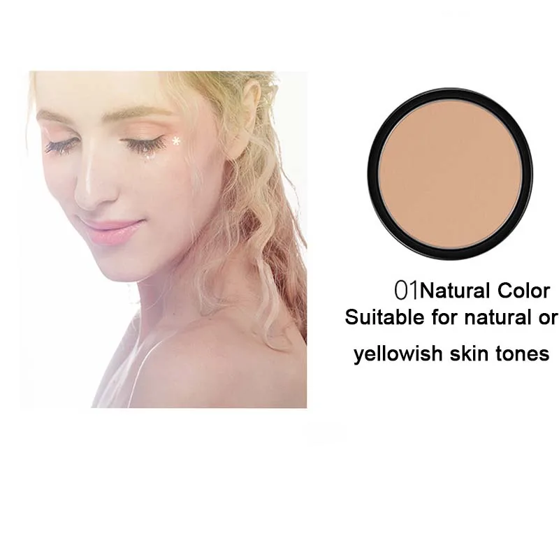 New Face Pressed Powder Cosmetics Long Lasting Oil Control Brightening Makeup Powder Palette Beauty Long Lasting Makeup Effect