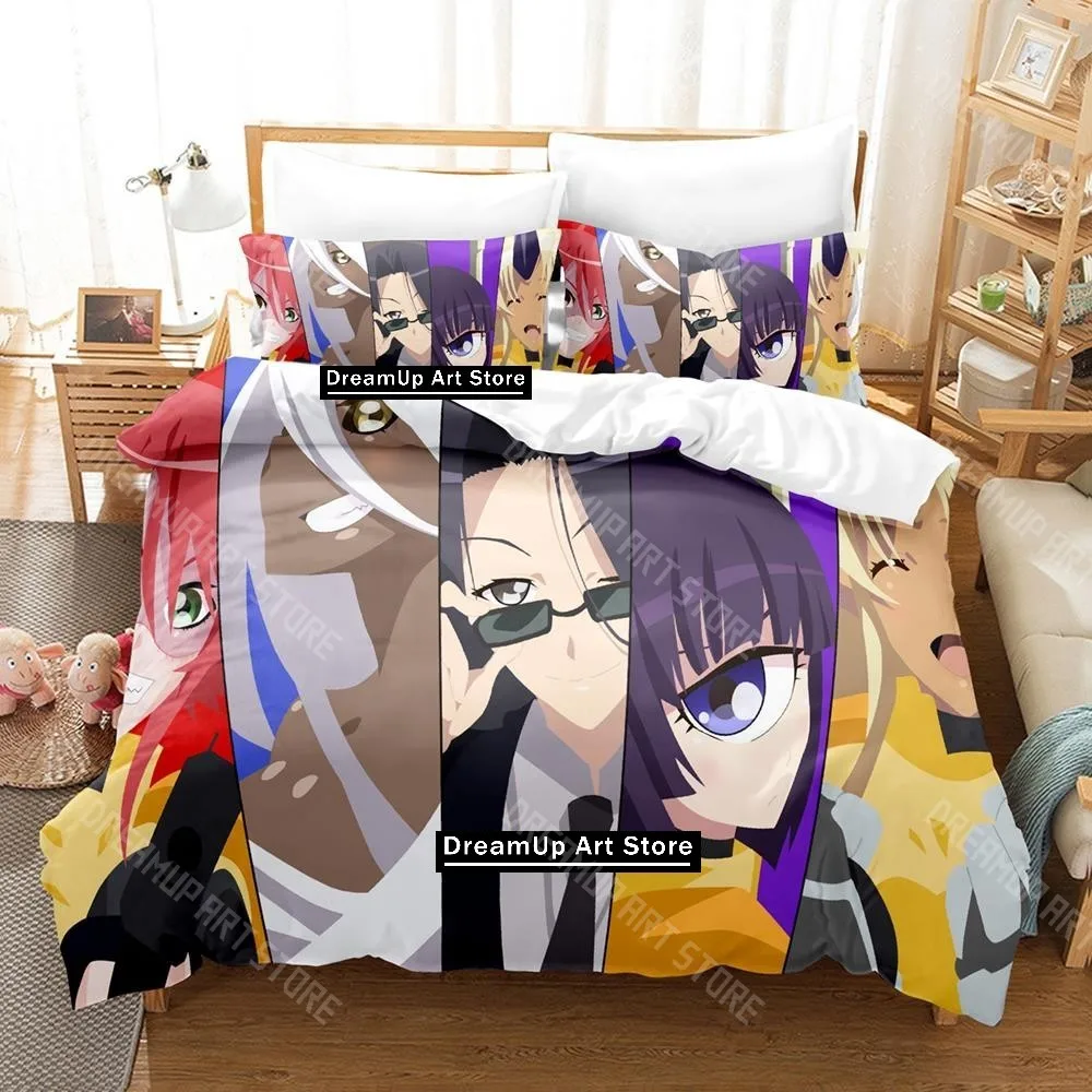 3D Printed Everyday Life with Monster Girls Bedding Set for Boys Girls Duvet Cover Twin Queen King Full Single Double Sizes