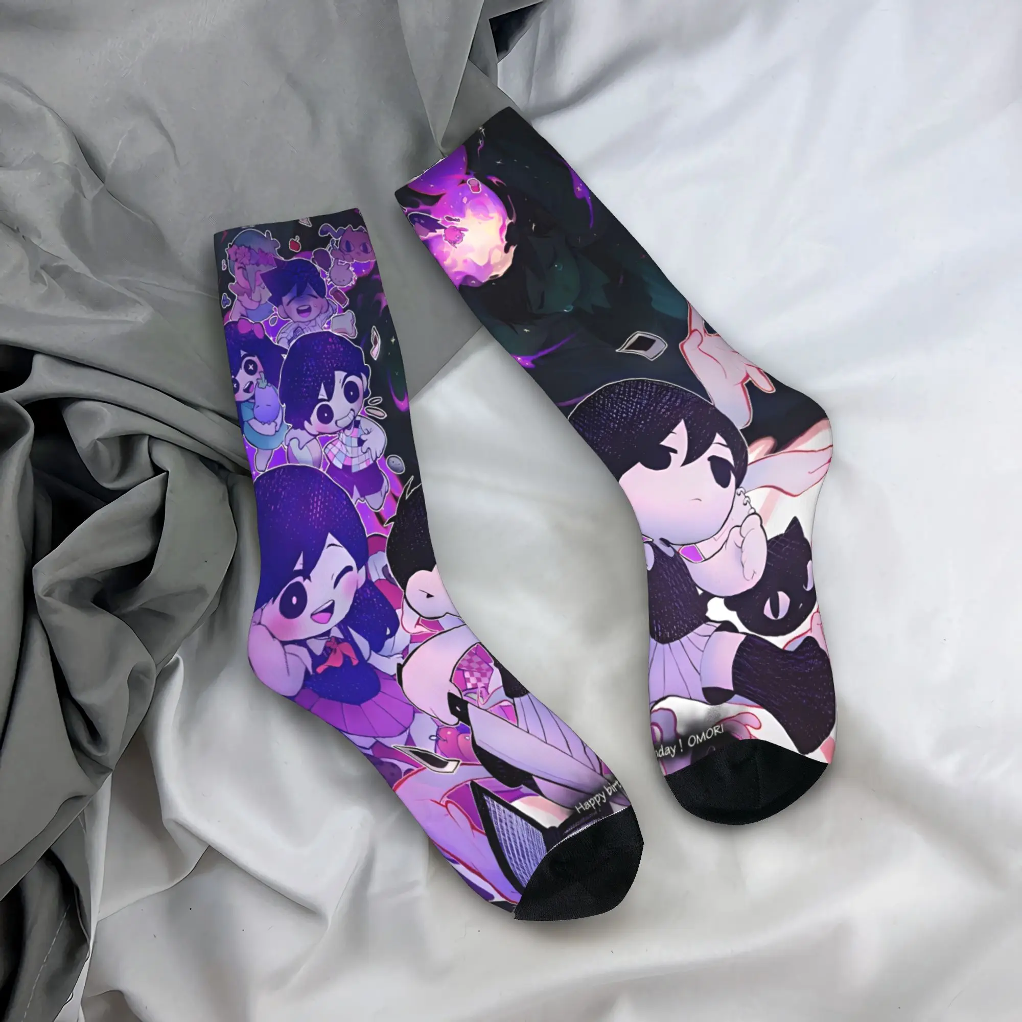 

Anime Basil Sunny Omori Game Socks Korean Stockings Men Quality Cycling Socks Winter Design Anti Bacterial Socks