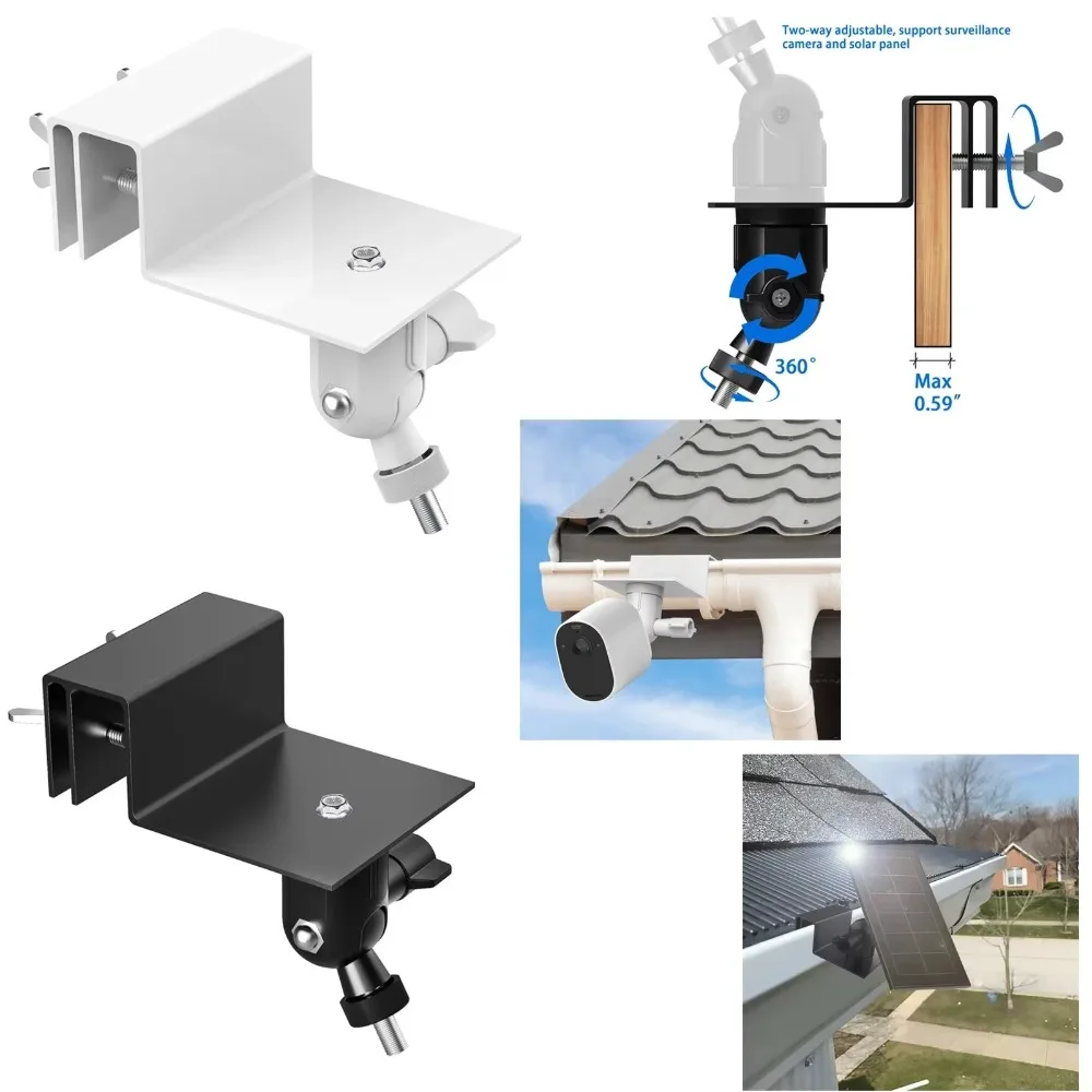 Metal Rain Gutter Bracket for Arlo Pro/2/3/4/HD/Light/Ultra/Ultra 2/Go 2/Eufycam E/2C/2C Pro/2 pro/E20 E40 view 3