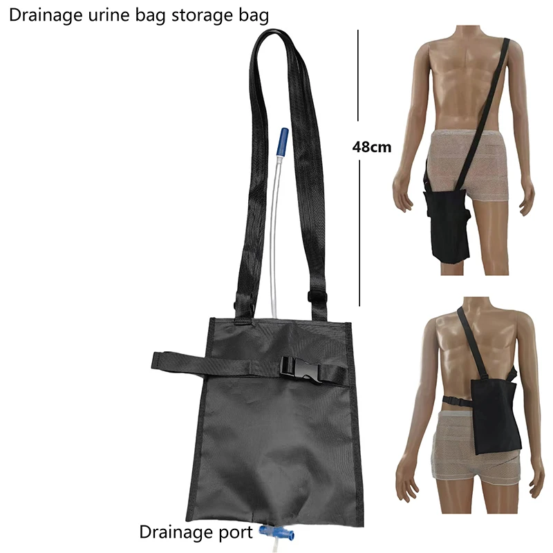 Urine Bag Cover Catheter Bag Cover With Interior Securing Clasp Urine Drainage Bag Holder Oxford Cloth Adjustable