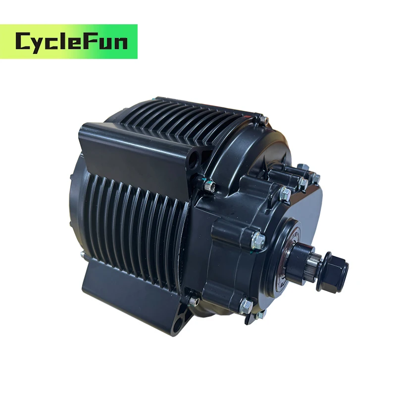 QS165 60H 10KW V3 PMSM محرك متوسط مع علبة تروس 1:2.37 مع إصدار قاعة ضرس للدراجات النارية على الطرق الوعرة سكوتر كهربائي #6