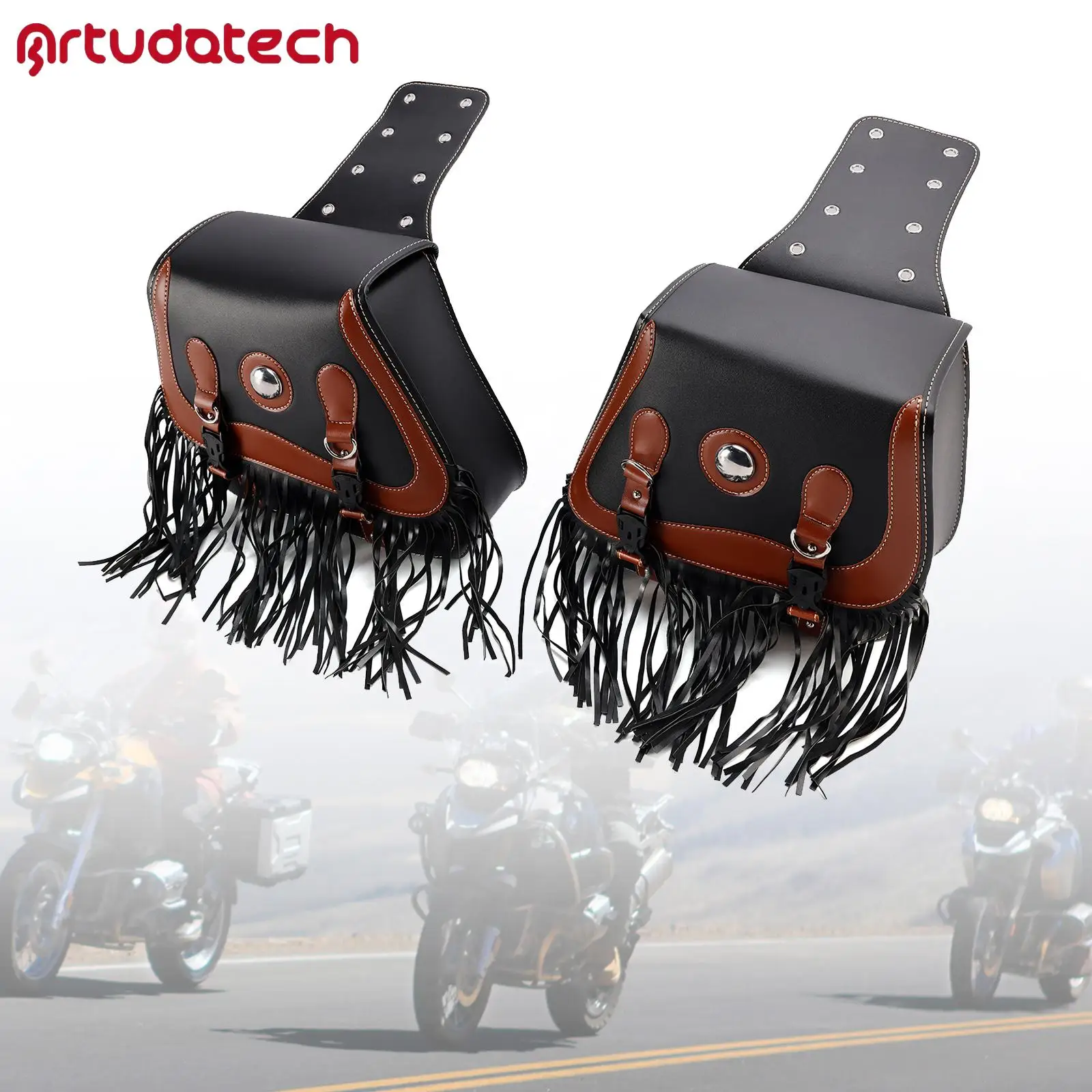 

Tail Bag Side Saddlebag Tail Bag Luggage Pouch Storage Black 26L for Motorbike