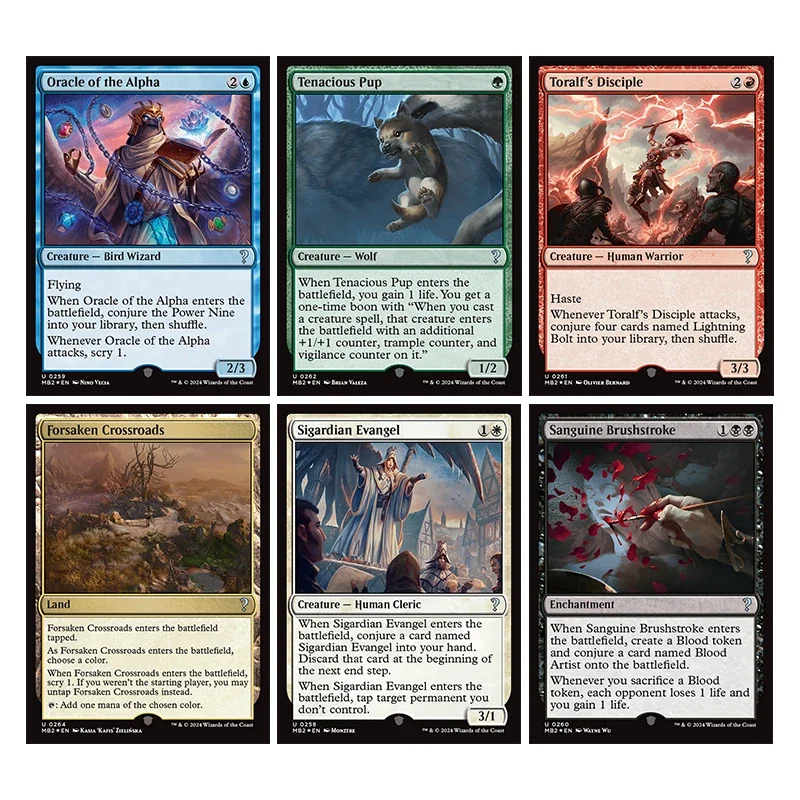 

Magic The Gatherings Storms Trading Card Game Diy Homemade Oracle of The Alpha Rusko,clockmaker Collection Card Toys Gift