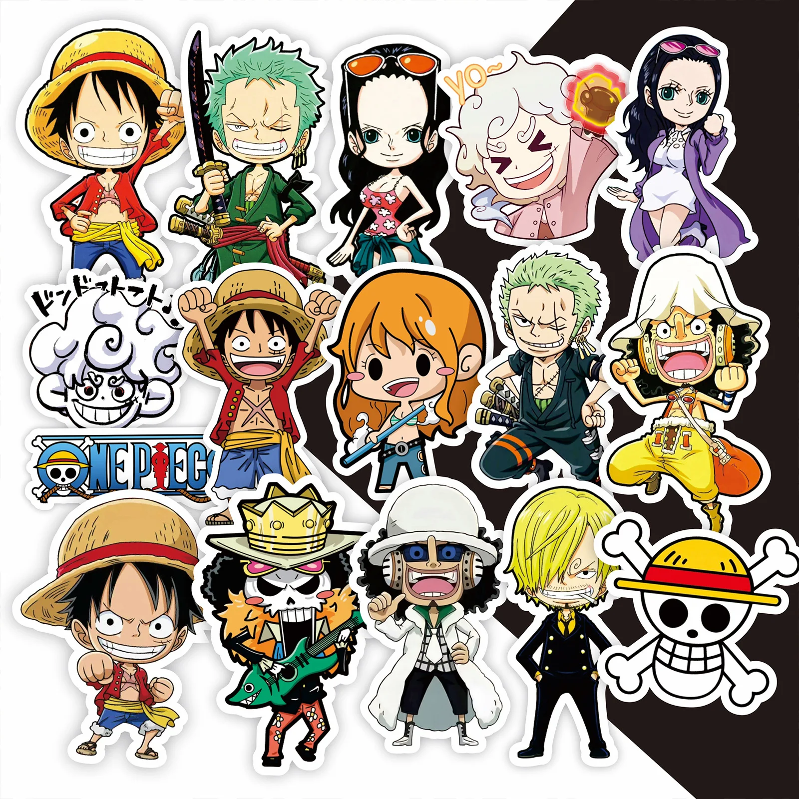 10/30/80PCS NEW One Piece Cartoon Anime Stickers Aesthetics Decoration Suitcase Scrapbooking Phone Laptop Stationery Toy Gift