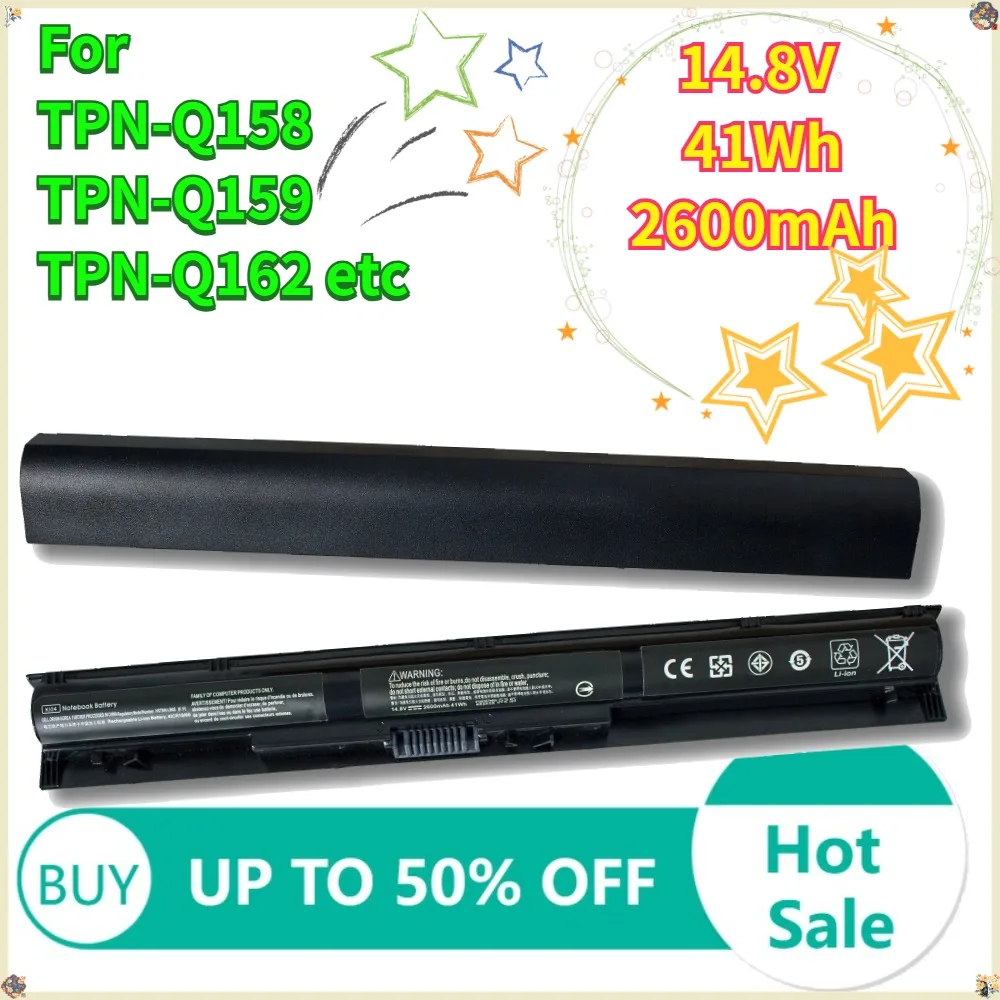 

14.8V 2600mAh 41Wh KI04 Battery For HP Shadow Wizard KI04 HSTNN-DB6T Q158 159 160 notebook battery
