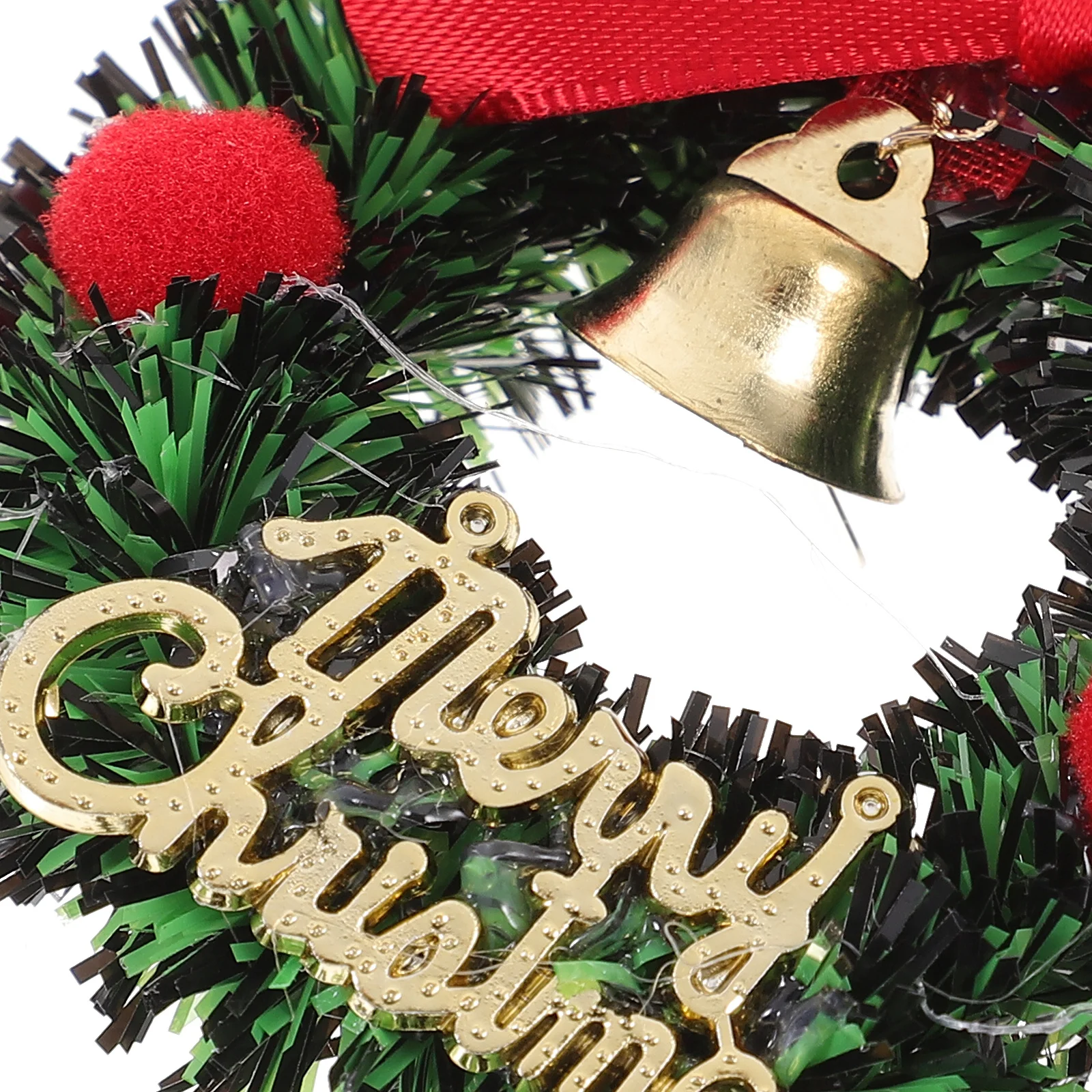 

10Pcs Mini Christmas Wreaths Plastic Cloth Xmas Tree Hanging Decorations for Home Party Mini Christmas Wreath Wreath Pendants