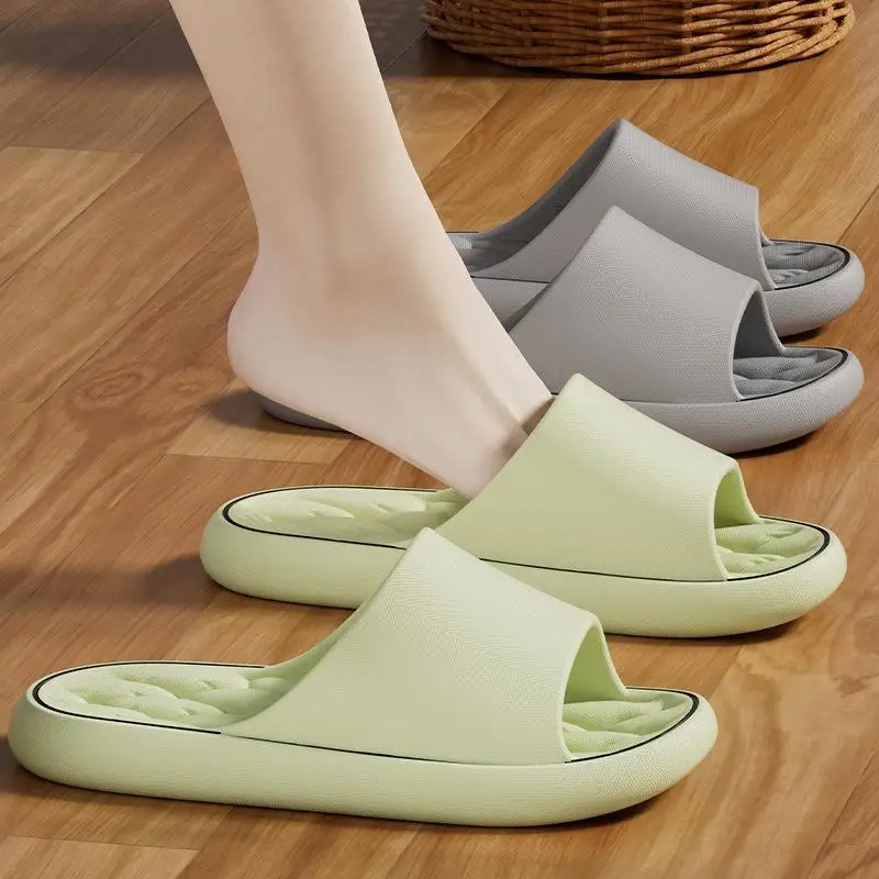Modische superleichte Damen-Hausschuhe, rutschfeste EVA-elastische Schuhe, bunte Turnschuhe in der Tür, Badezimmer-Flip-Flops – Detail 16