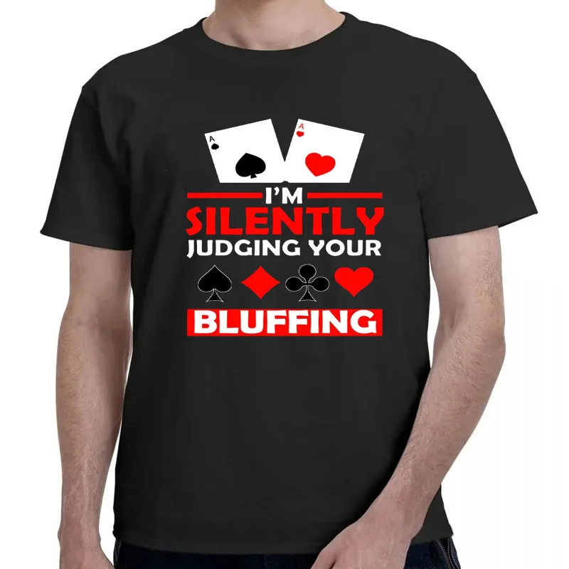 T-Shirt à Manches Courtes pour Homme et Femme, Vêtement Régulier, Joueur de Cartes de Poker, Personnalisé, Imprimé, Lois