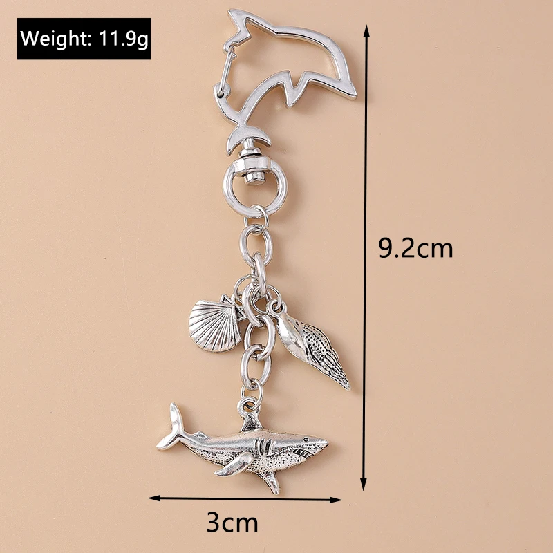 Aihua Schöne Y2K Sommer Strand Ozean Goldfisch Tintenfisch Wal Delphin Schlüsselbund Für Frauen Schlüssel Ringe Handtasche Anhänger Souvenir Geschenke – Detail 20