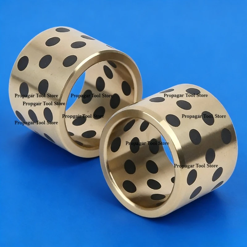 16x22x10mm Oilless Flange Bearing Substitute, Plugged Bronze Alloy Bush, Heavy Duty Self-Lube Sleeve Bearing for Industrial Aut