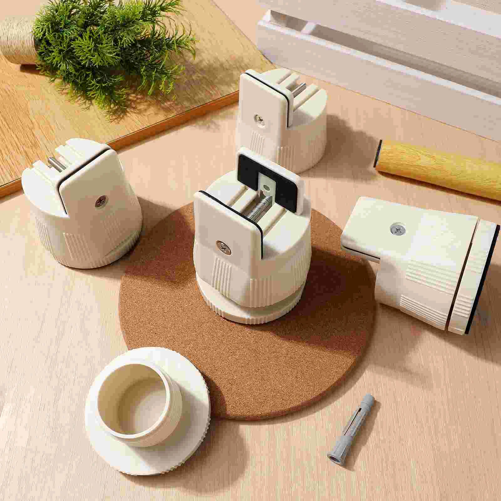 4 pçs sofás levantando pernas de mesa risers móveis elevador maior extensores de cama branco