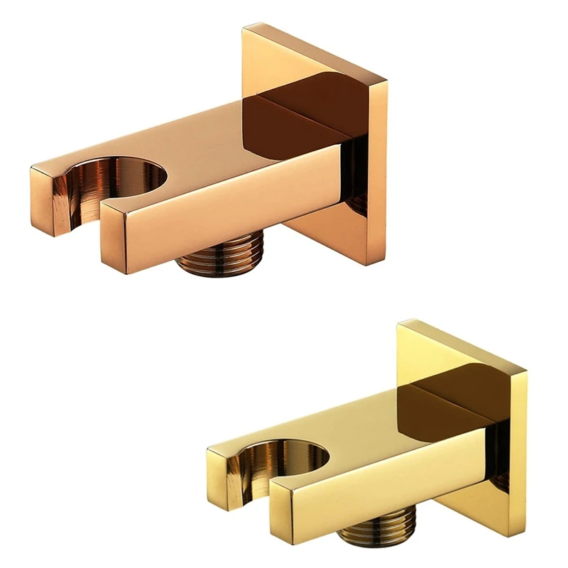 Solid Brass Wall Mount Handheld Shower Bracket Holder With Water Supply Shower Outlet