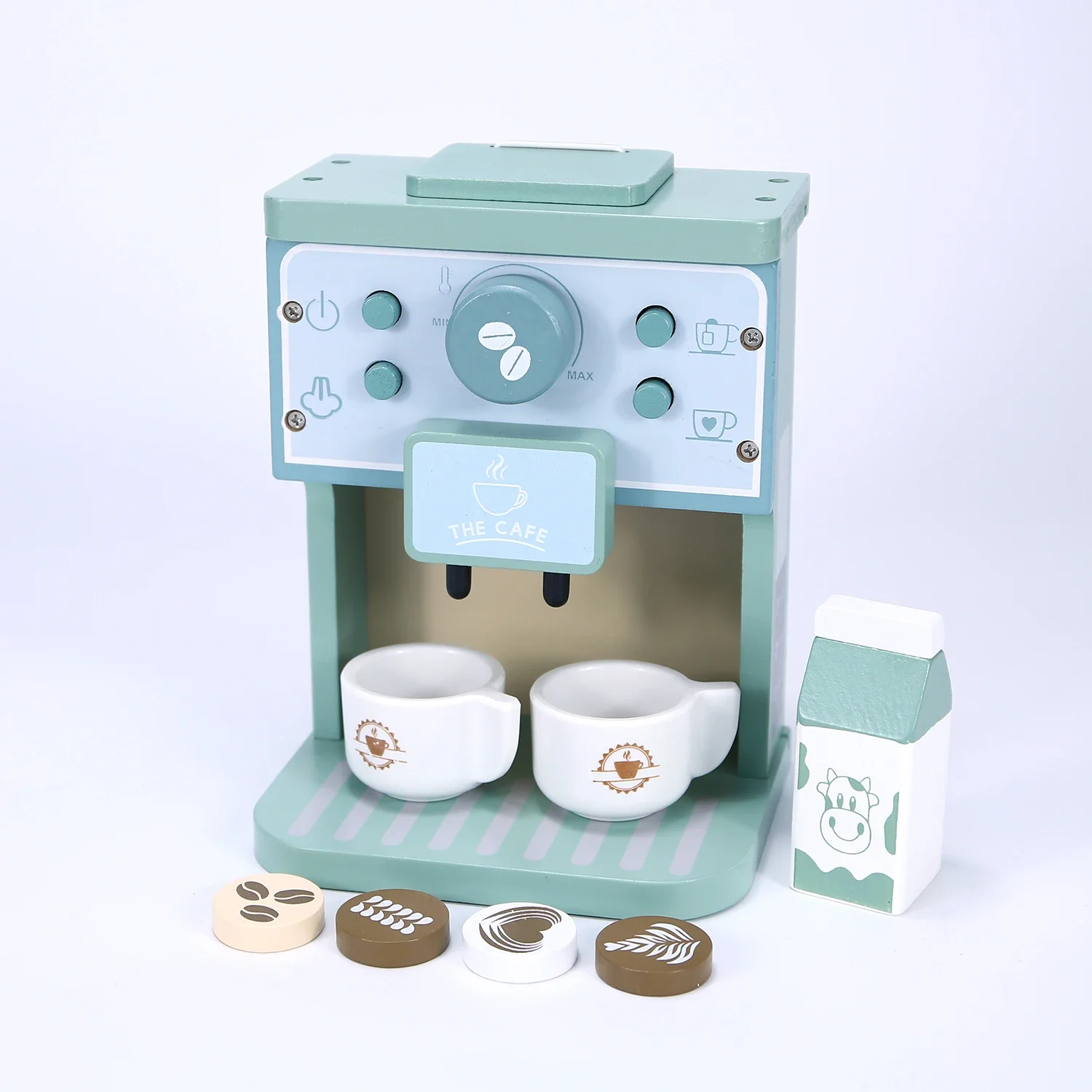 kid Wooden Kitchen Pretend Play Toys Simulation Coffee Machine Juicer Toaster Machine Mixer Early Learning Educational