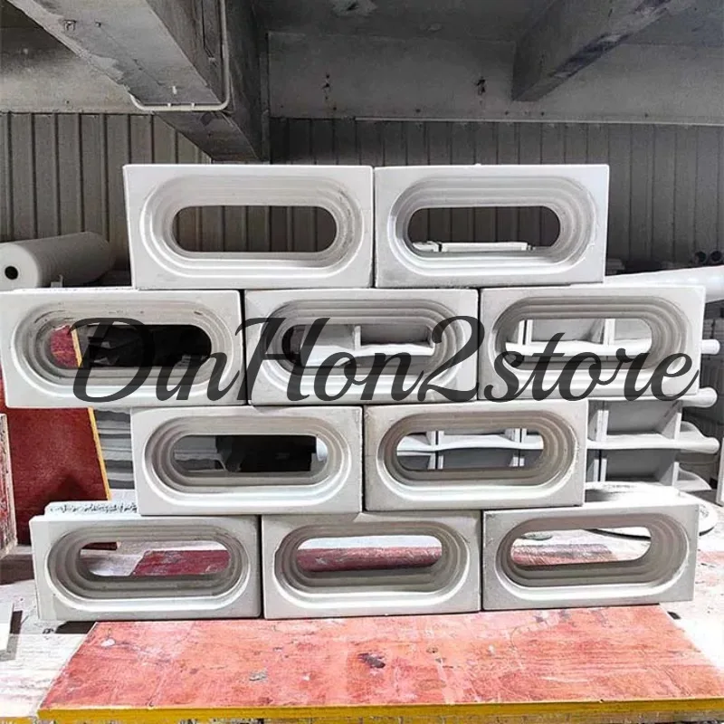 Square Hole Double-Sided Hollow Cement Brick Mold 40 * 10 * 10Cm Partition Background Wall Hollow Brick Concrete Precast Brick
