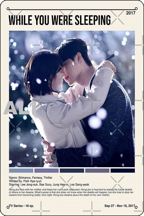 While You Were Sleeping / 2017 (kdrama) Poster Metal Sign Decor - 8 x 12inch Bar Pub Garage Man Cave Wall Art sign