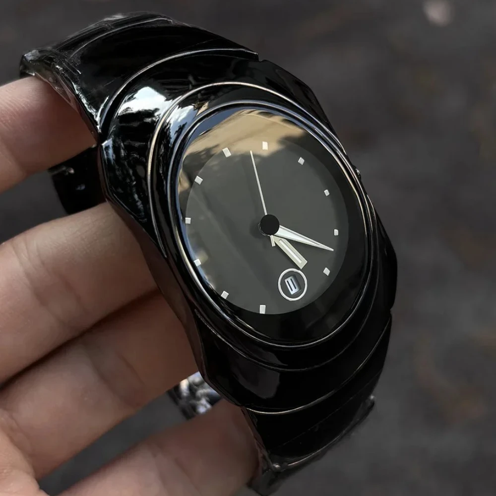 Creative Blade Y2k Red Quartz Watch Mens Alien Style Green Design Special Fashion Unique Steel Men Watch Personalize AAA Clock