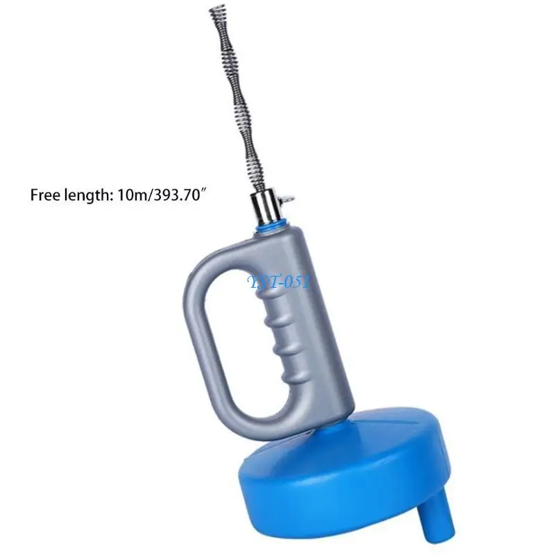 E15A Flexible Sink Snake Pipe Snake Drain Clog Remover for Bathroom Kitchen Sink Shower Drain Hand Crank Sewer Tool