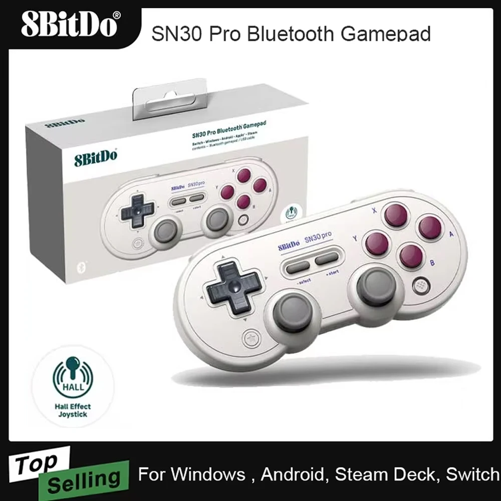 8Bitdo SN30 Pro Bluetooth Gamepad，Wireless Game Controller Joystick for Nintend Switch NS OLED MacOS Android Steam Raspberry Pi