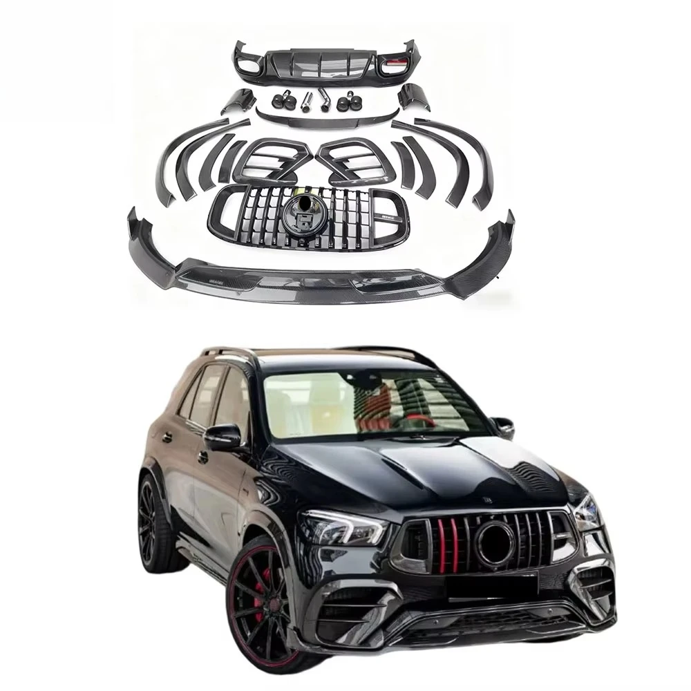 

GLS63 X167 Carbon Fiber Body Kit B Style Front Lip Grill Fender Flares Diffuser Spoiler Car Bumpers Upgrade