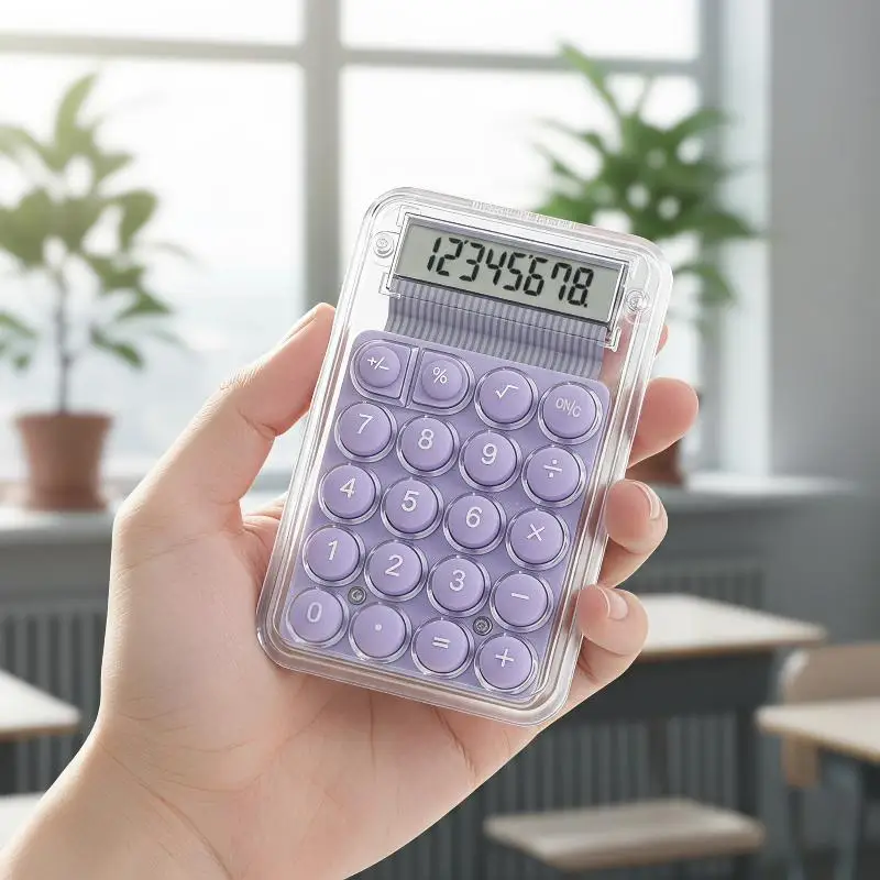 ABS Calculator Stationery Mini Candy Color Calculator Multifunctional Learning Supplies Electronic Calculator 1PC