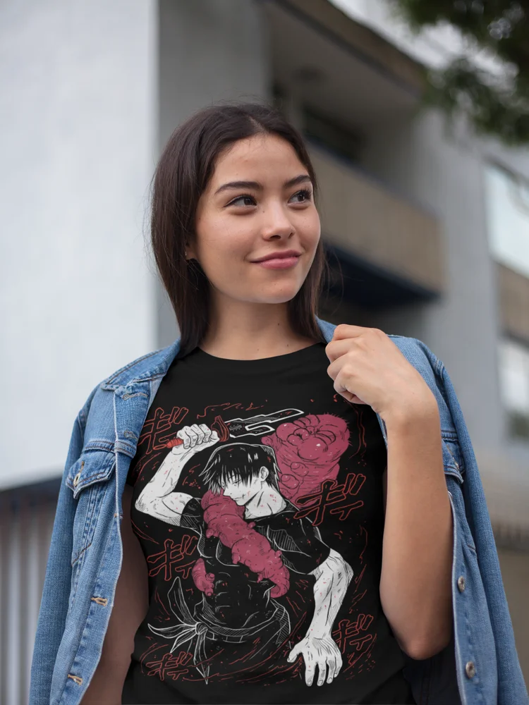 Jujutsu Kaisen Fushiguro Toji T-shirt Anime Horror Short Sleeve Soft Tee
