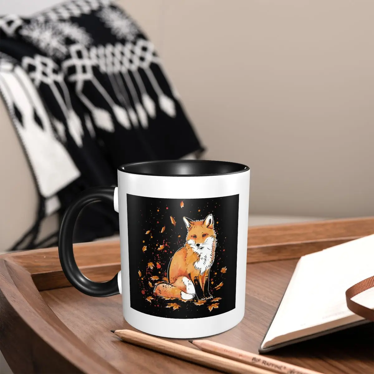 

Классическая кружка «Лиса в снегу», забавные керамические кофейные чашки, чайные кружки, чашка для молока, посуда для напитков, подарки для друзей