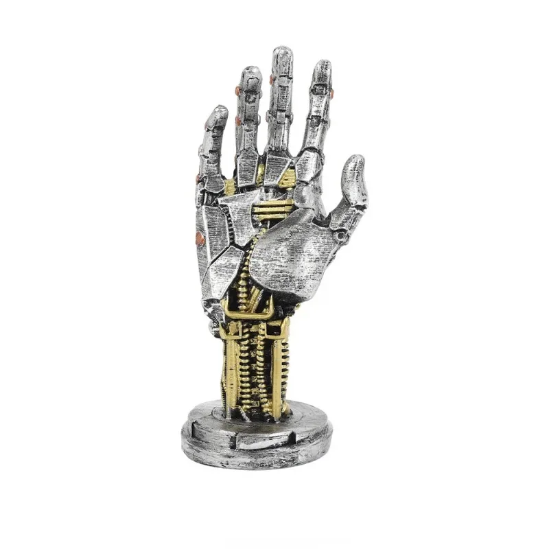 

Unique Cyberpunk Mechanical Hand Rack Resin Craft Figurine Handle Bracket Home Decor Study Room Office Figurines Miniatures