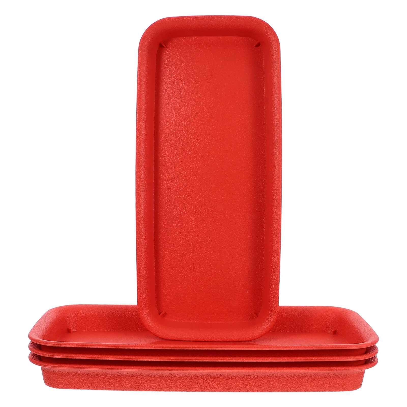 

4pcs Rectangular Flower Pot Tray Water Resistant Plant Saucer For Indoor Plants Bonsai Drainage Trays Planter Base