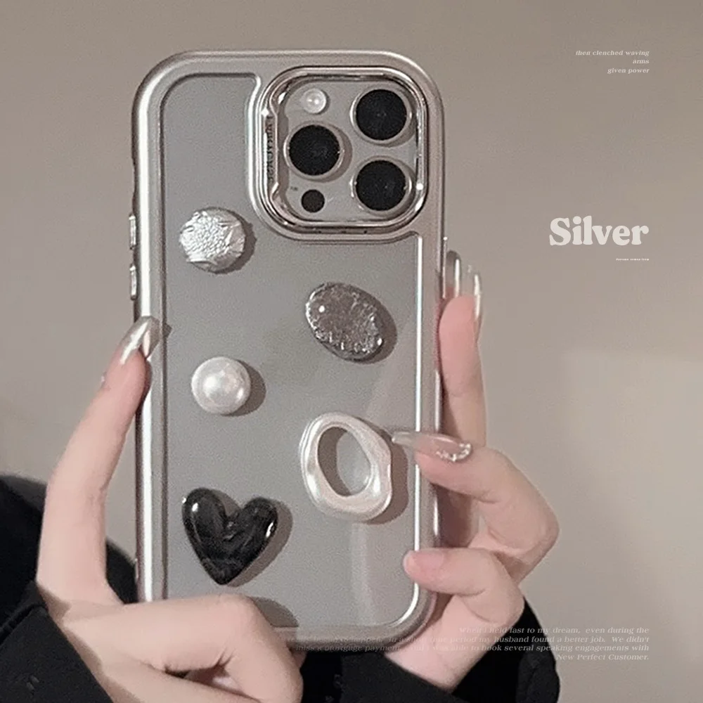 3d pretoemmobile acrílico high-end sentido caso de telefone para iphone15por/16por max caso de telefone para iphone13/14por max capa protetora